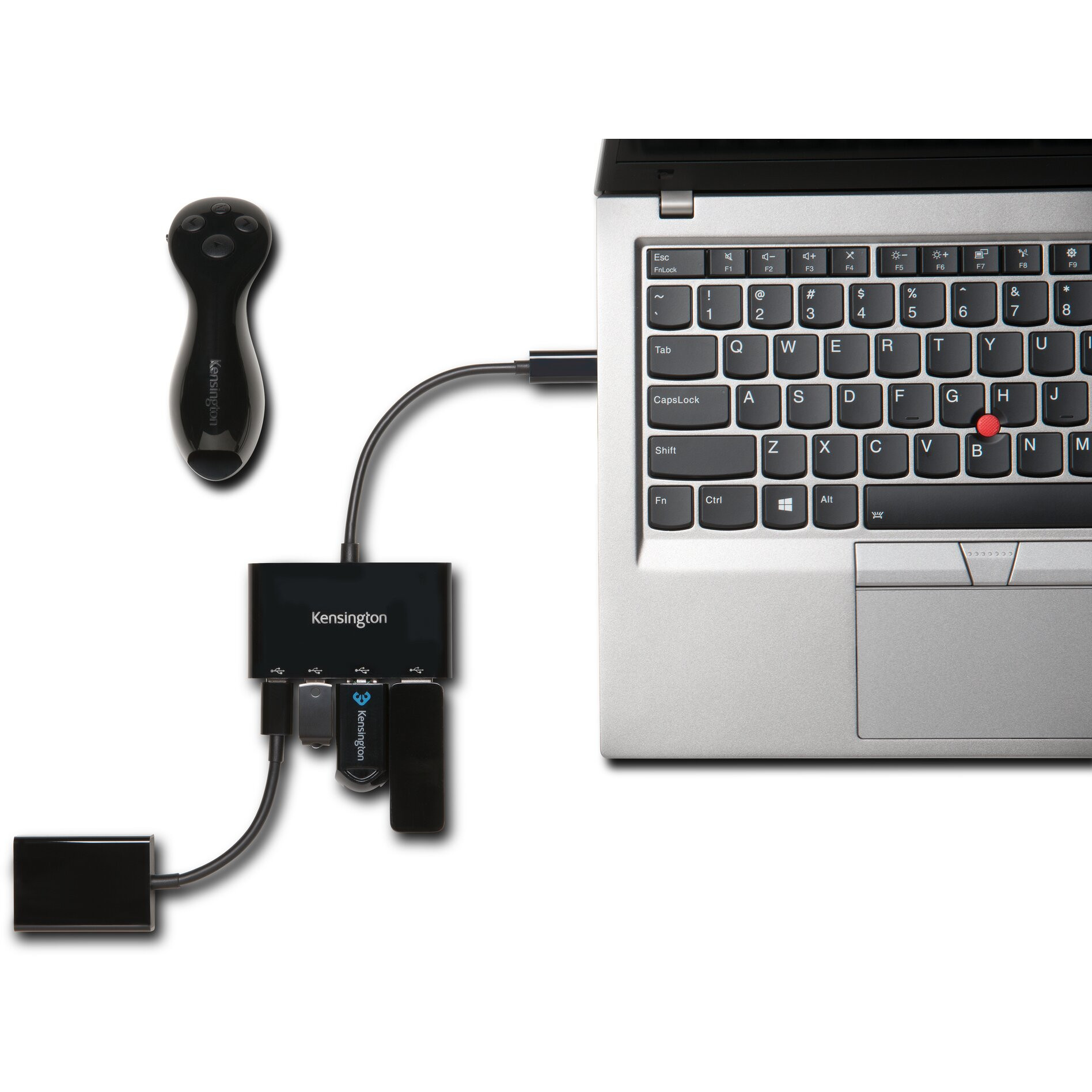 USB Hub KENSINGTON CH1000 (usb-c, 4-portni)-2