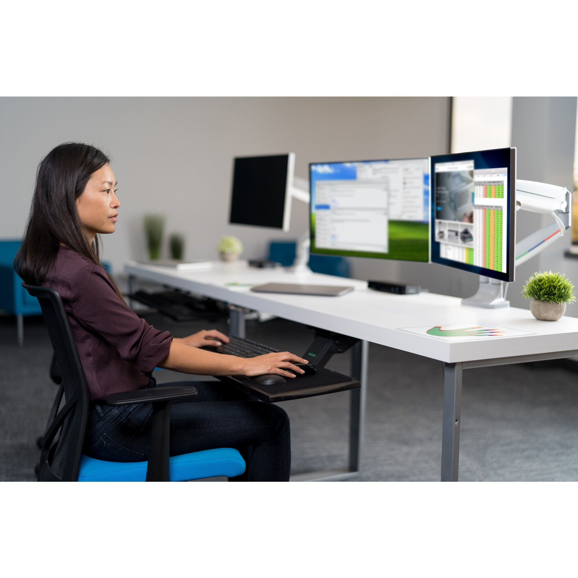 Stolni nosač za dva monitora KENSINGTON SmartFit Dual Arm Mount, 13"-32"-13
