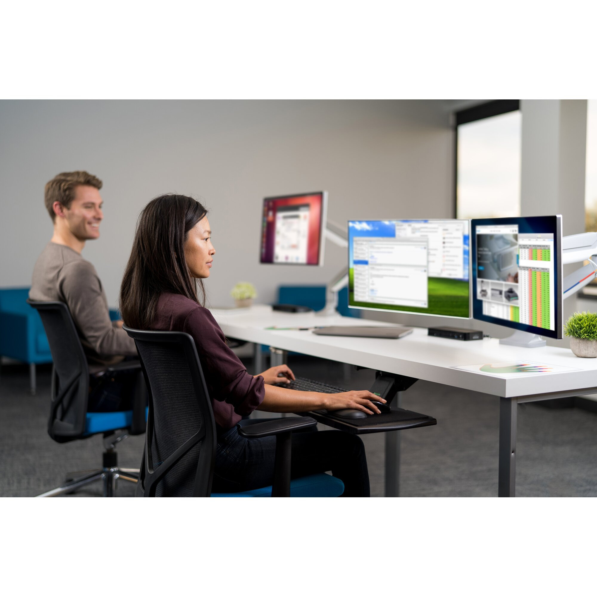 Stolni nosač za dva monitora KENSINGTON SmartFit Dual Arm Mount, 13"-32"-15