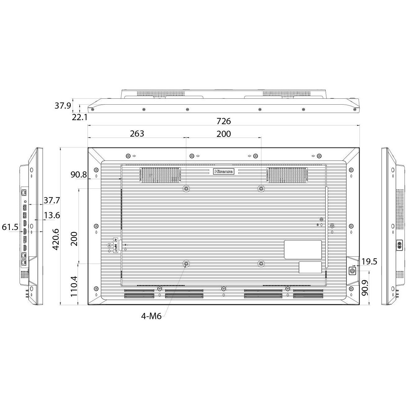 Display → HISENSE → 32 Zoll Full HD IPS Digital Signage Display (rezolucija 1920x1080, IPS, 24/7 rad)-6