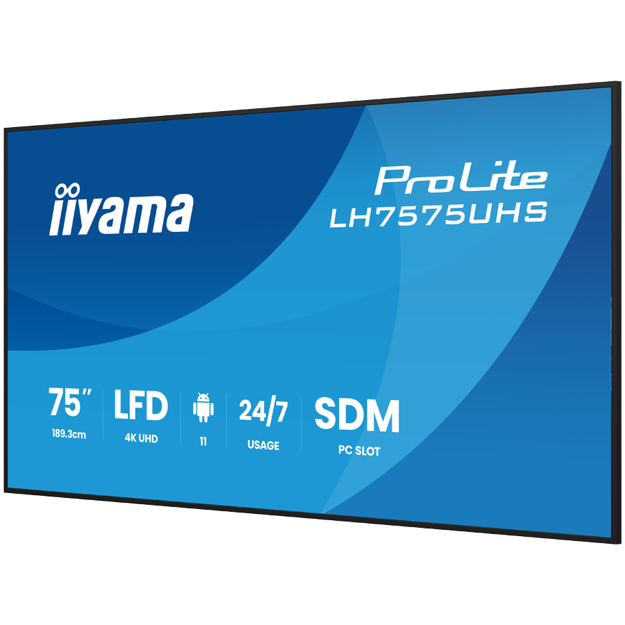 TV IIYAMA LH7575UHS-B2AG 189.3cm(75") 169 4K UHD-21