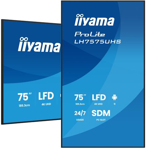 TV IIYAMA LH7575UHS-B2AG 189.3cm(75") 169 4K UHD-23