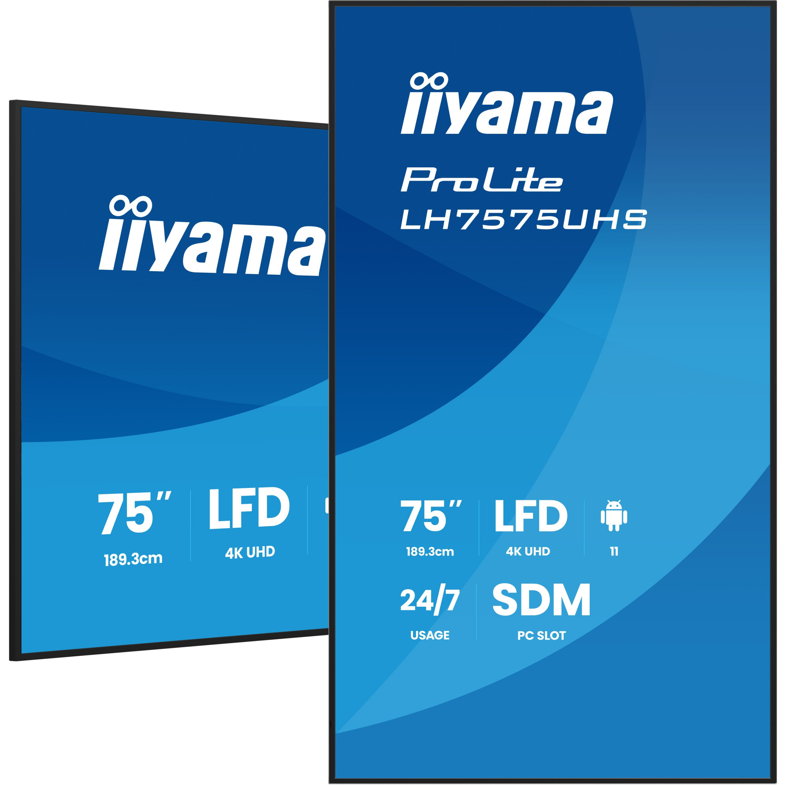 TV IIYAMA LH7575UHS-B2AG 189.3cm(75") 169 4K UHD-0