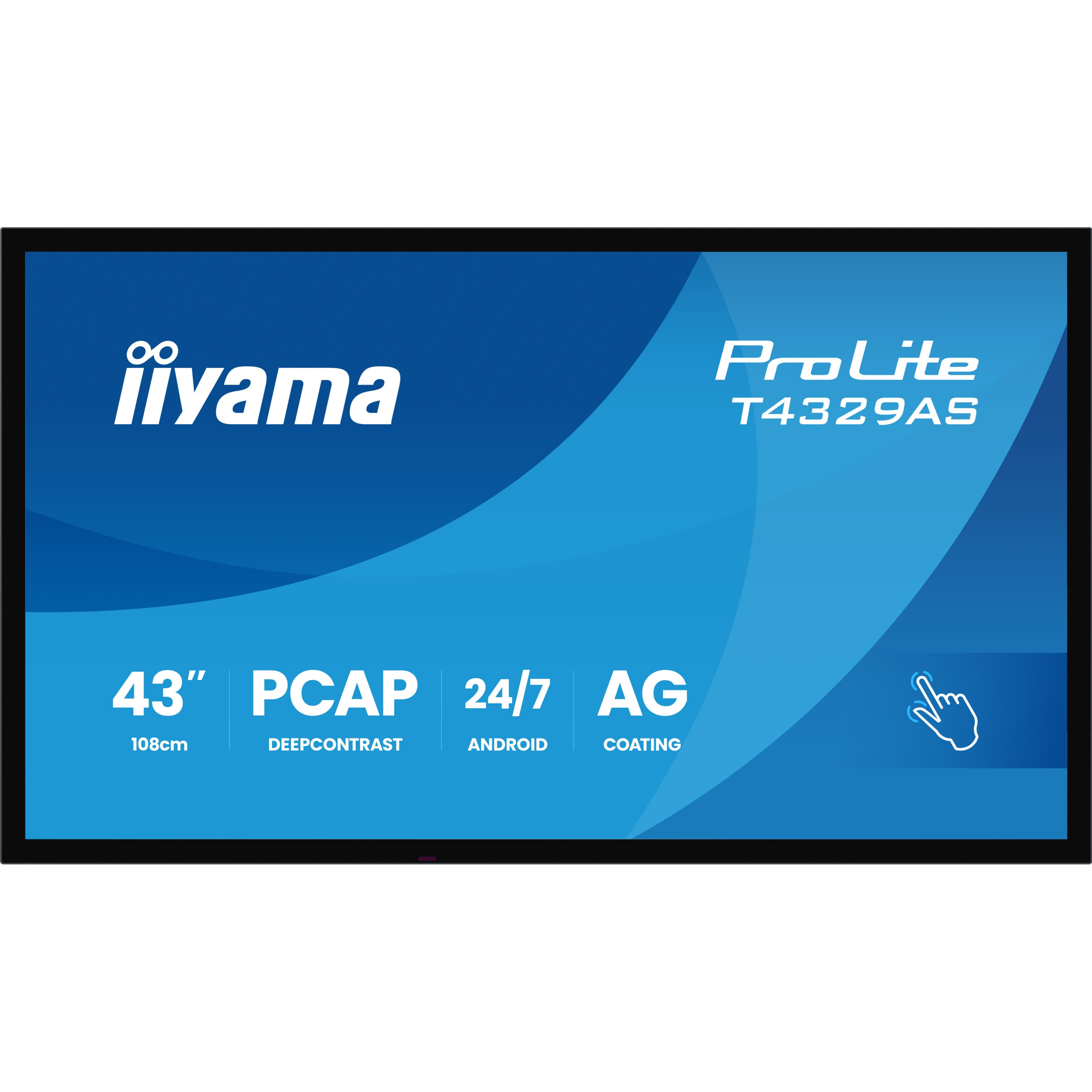 Monitor IIYAMA DS T4329AS 108cm PCAP TOUCH 43''/3840x2160/2xHDMI/USB/USB-C 24/7-1