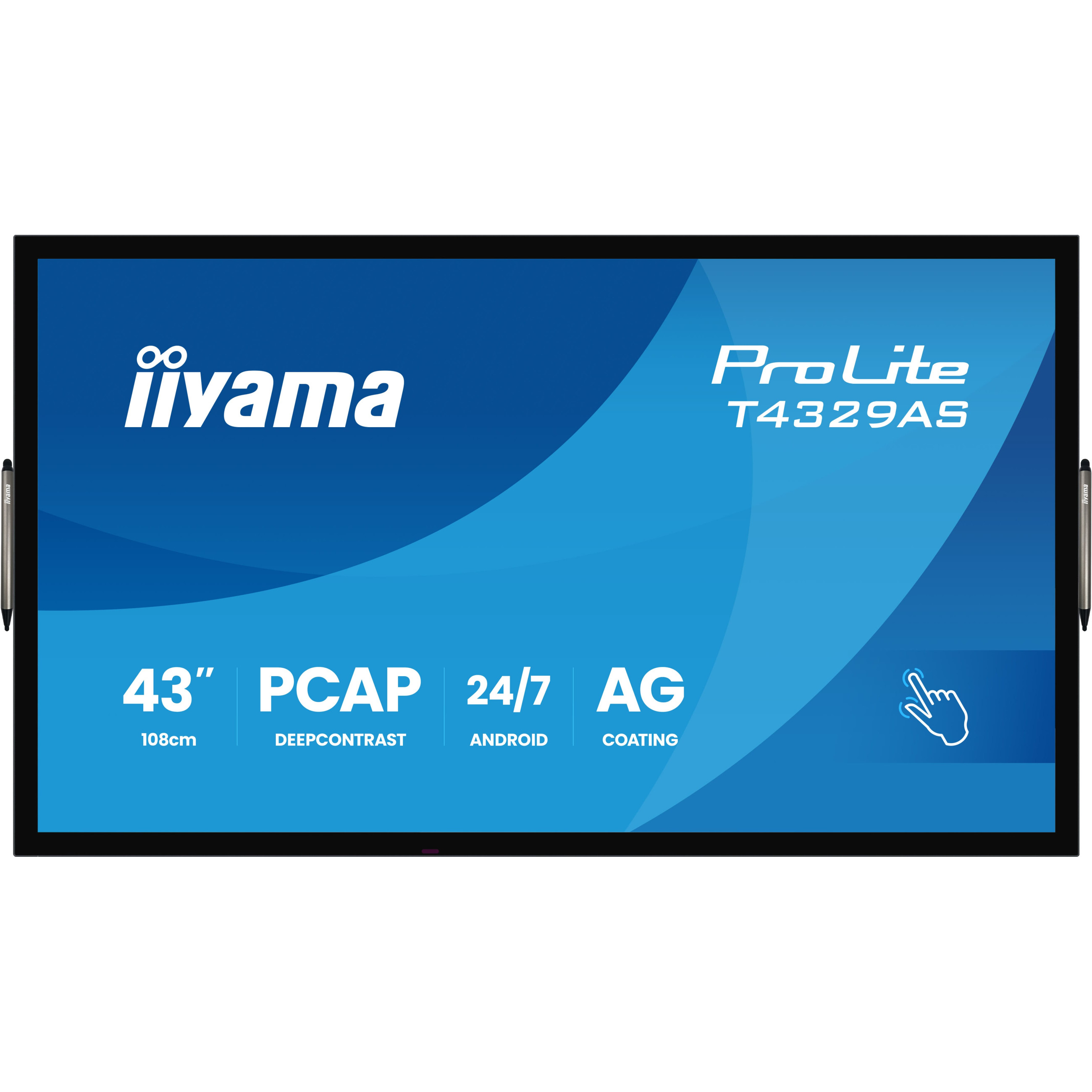 Monitor IIYAMA DS T4329AS 108cm PCAP TOUCH 43''/3840x2160/2xHDMI/USB/USB-C 24/7-12