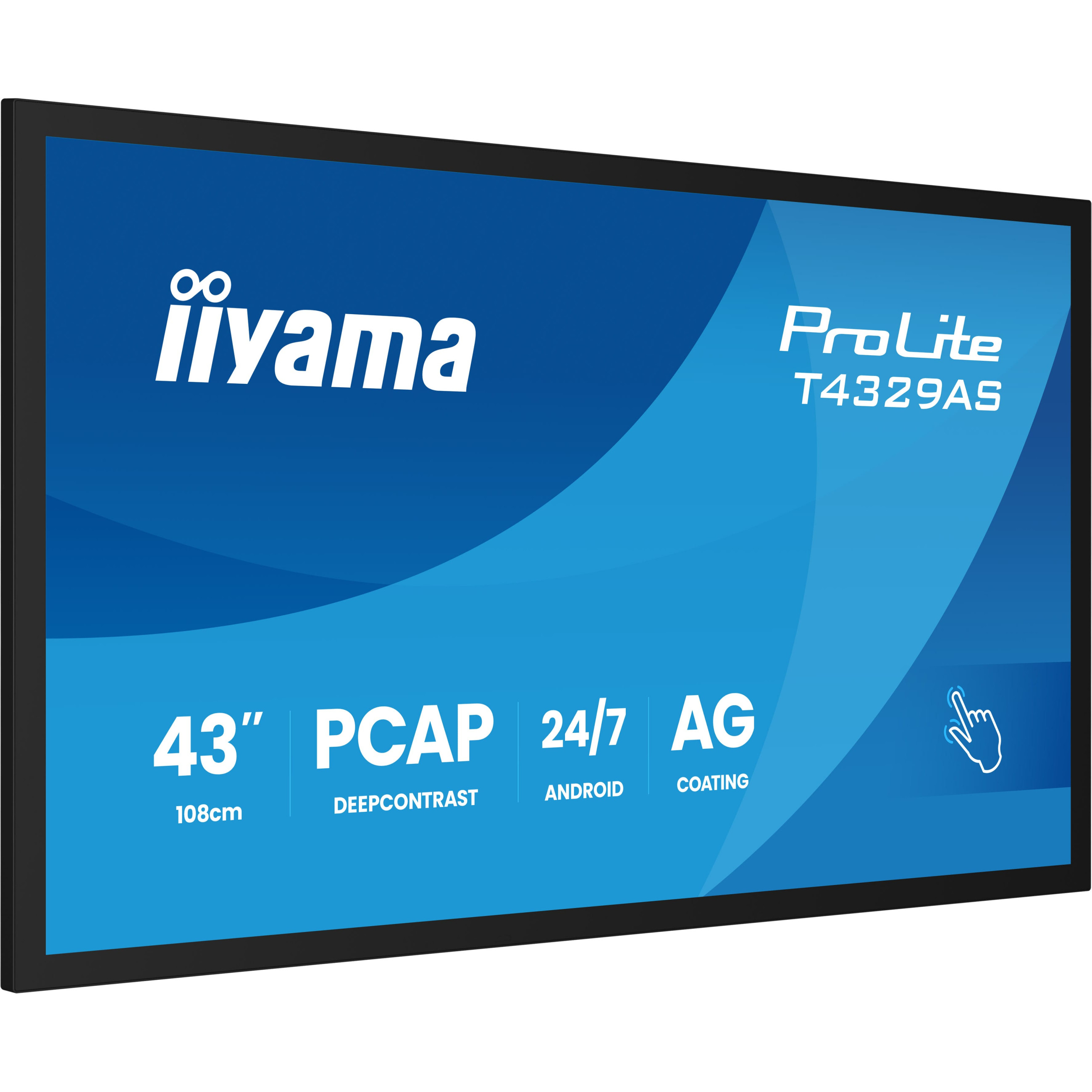 Monitor IIYAMA DS T4329AS 108cm PCAP TOUCH 43''/3840x2160/2xHDMI/USB/USB-C 24/7-20