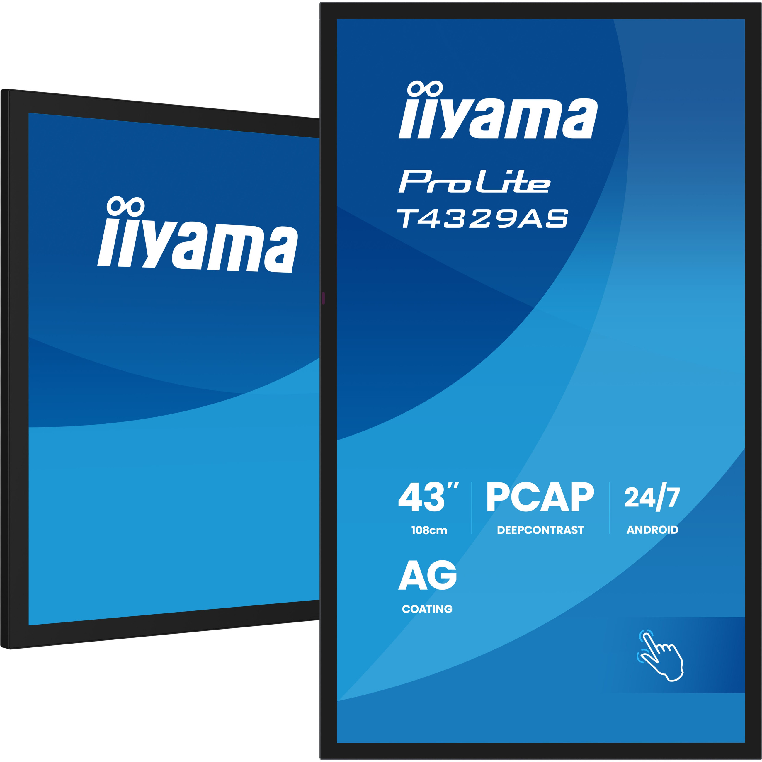 Monitor IIYAMA DS T4329AS 108cm PCAP TOUCH 43''/3840x2160/2xHDMI/USB/USB-C 24/7-21