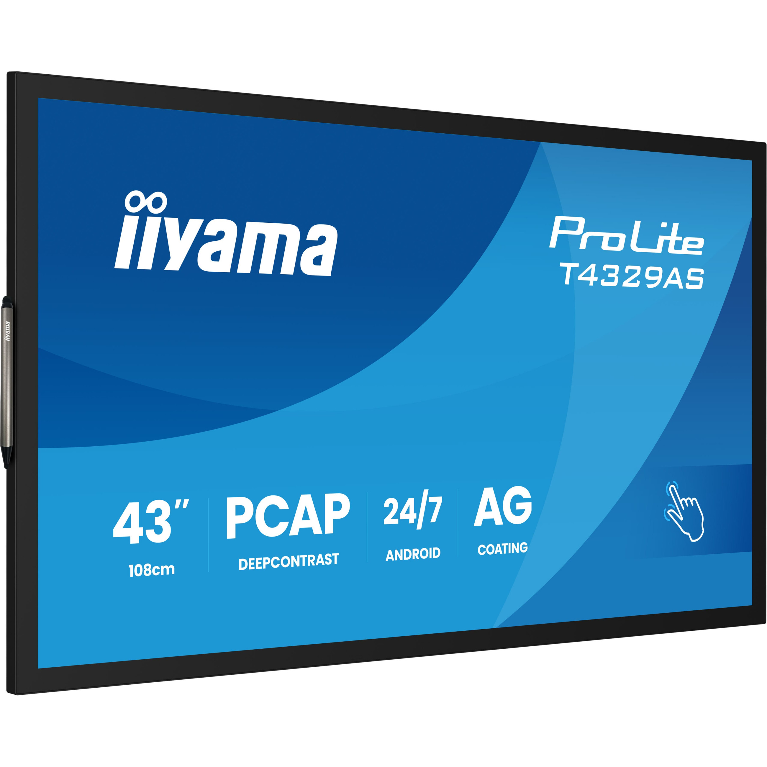 Monitor IIYAMA DS T4329AS 108cm PCAP TOUCH 43''/3840x2160/2xHDMI/USB/USB-C 24/7-22