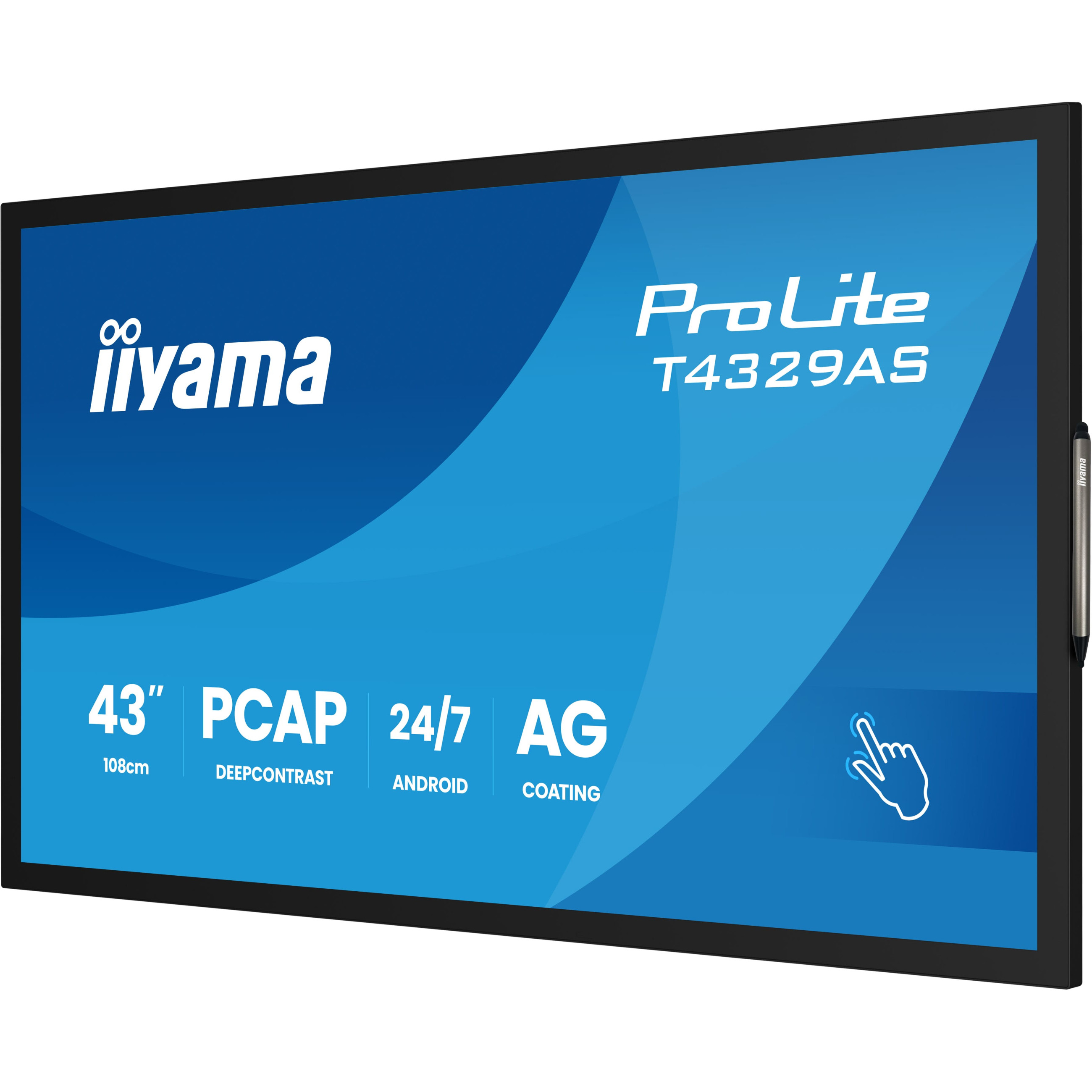 Monitor IIYAMA DS T4329AS 108cm PCAP TOUCH 43''/3840x2160/2xHDMI/USB/USB-C 24/7-24