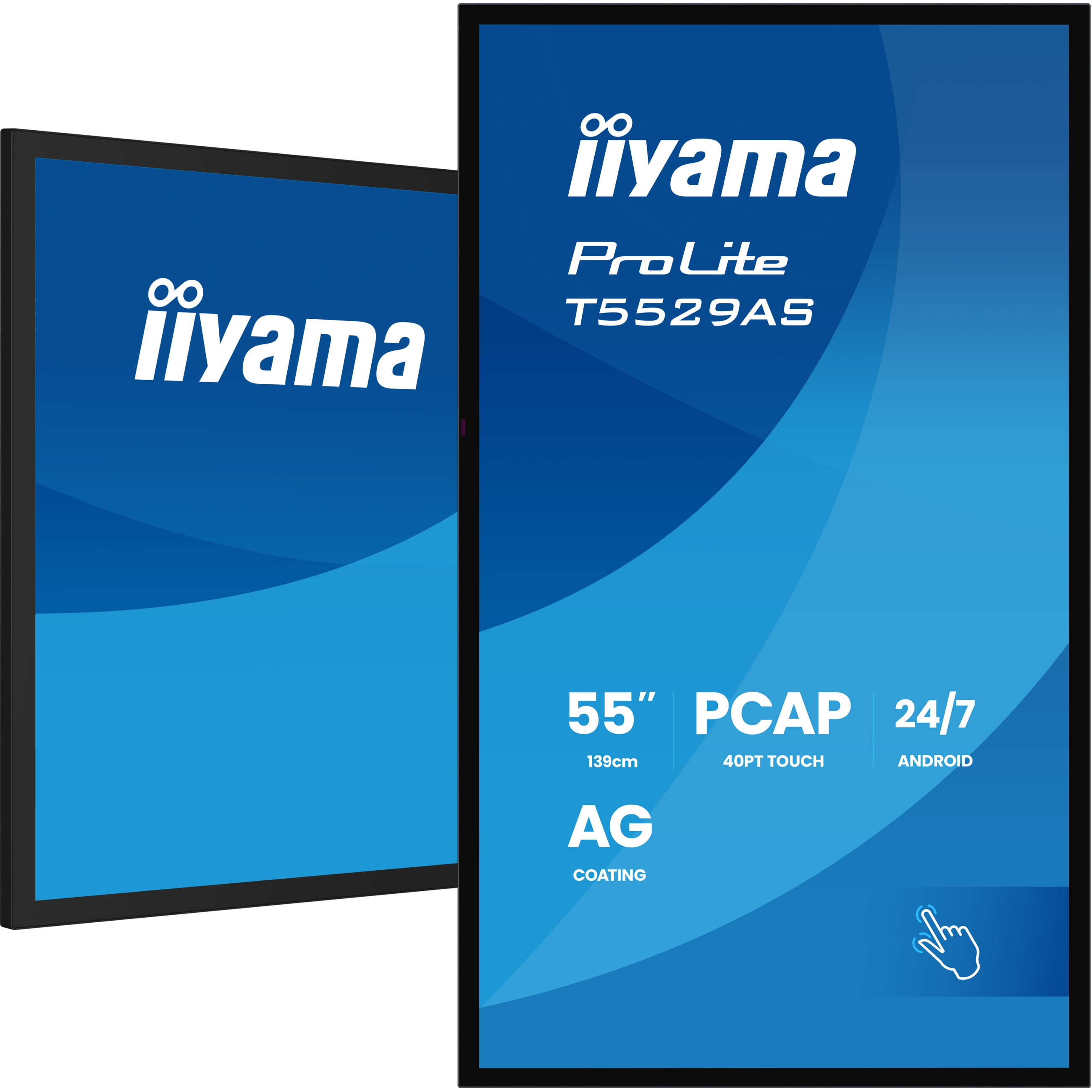 Monitor IIYAMA DS T5529AS 139cm PCAP TOUCH 55''/3840x2160/2xHDMI/USB/USB-C 24/7-19