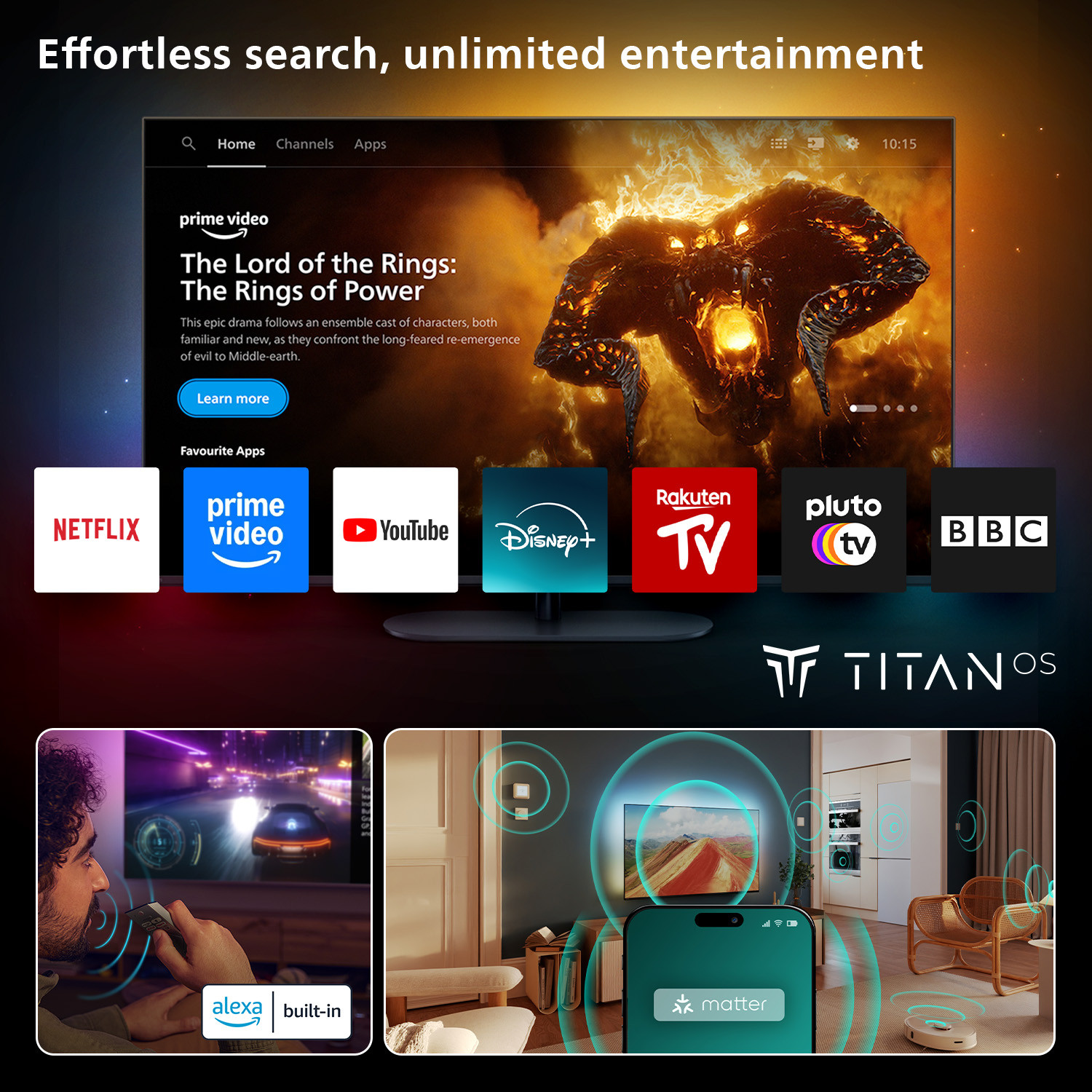 TV PHILIPS The One LED 85PUS8500/12 Titan OS (215 cm, 4K UHD Ambilight, HDR10+, AI Sound, Smart TV)-13