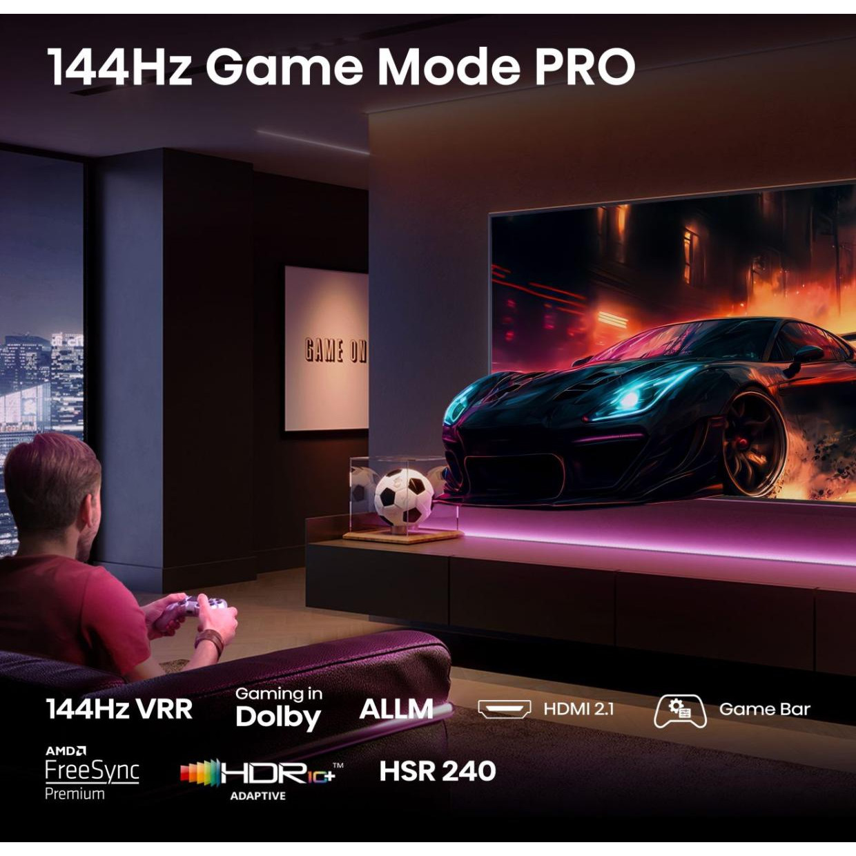 TV HISENSE QLED 75E77Q PRO VIDAA U7.6 (189 cm, 4K UHD, Dolby Vision IQ, HDR10+, Dolby Atmos, Smart TV)-3