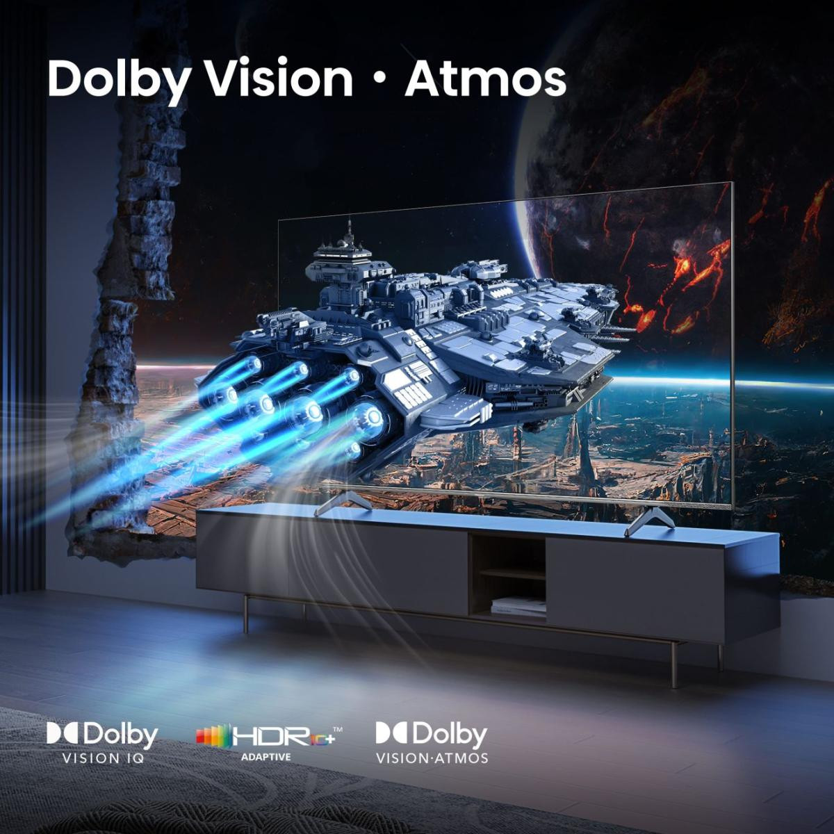 TV HISENSE QLED 75E77Q PRO VIDAA U7.6 (189 cm, 4K UHD, Dolby Vision IQ, HDR10+, Dolby Atmos, Smart TV)-6