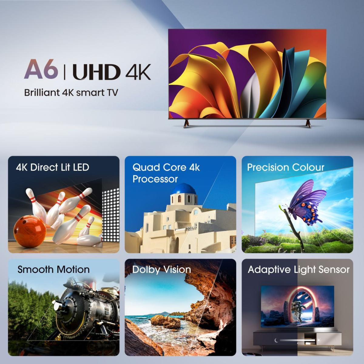 TV HISENSE LED 55A6N VIDAA U7.6 (139 cm, 4K UHD, HDR10+, DTS Virtual:X, Smart TV)-5