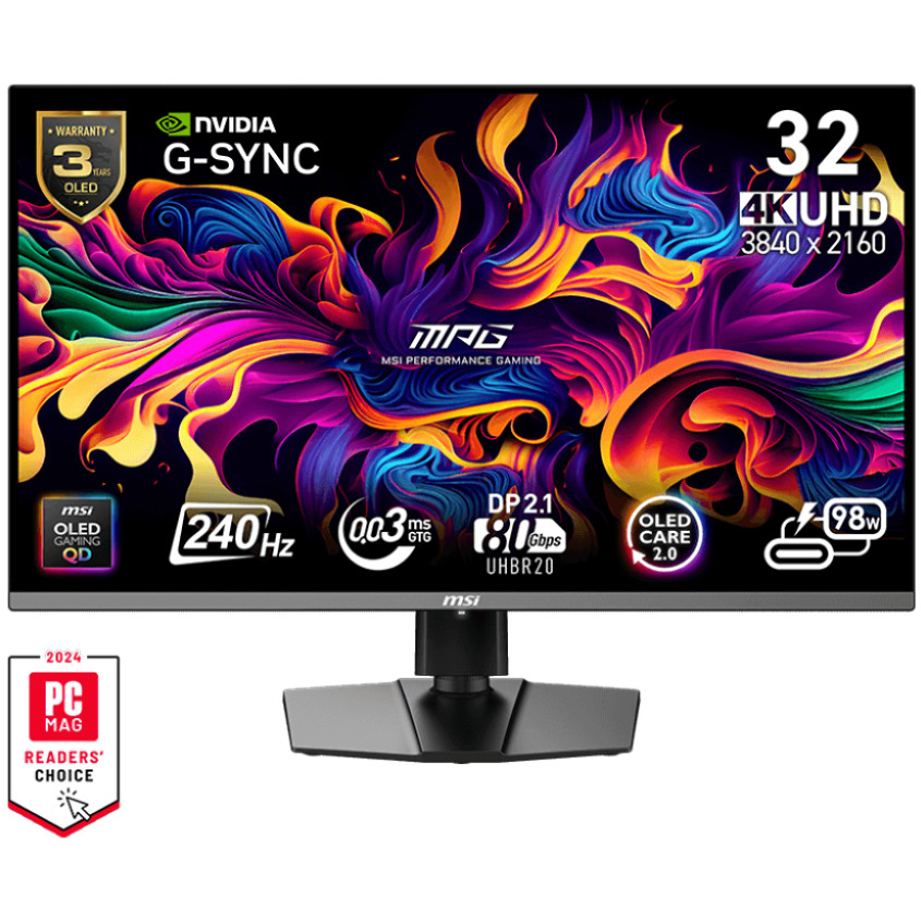 Monitor MSI MPG 322URXDE 31.5" (80cm) QD-OLED Flat 240Hz Black