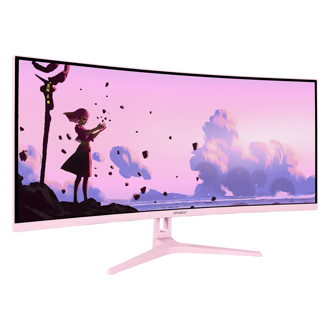 Monitor AROZZI Nova 34" (VA, UWQHD, 165Hz, 1ms, Adaptive Sync, HDR, roza boja)-1