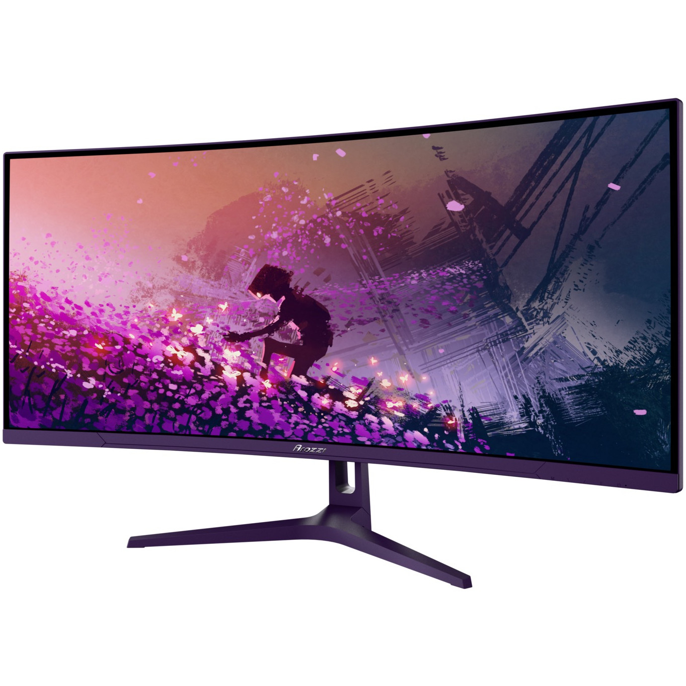 Gaming Monitor AROZZI Nova 34" UWQHD VA 165Hz 1ms Curved HDR FreeSync Premium Ljubičasti-6