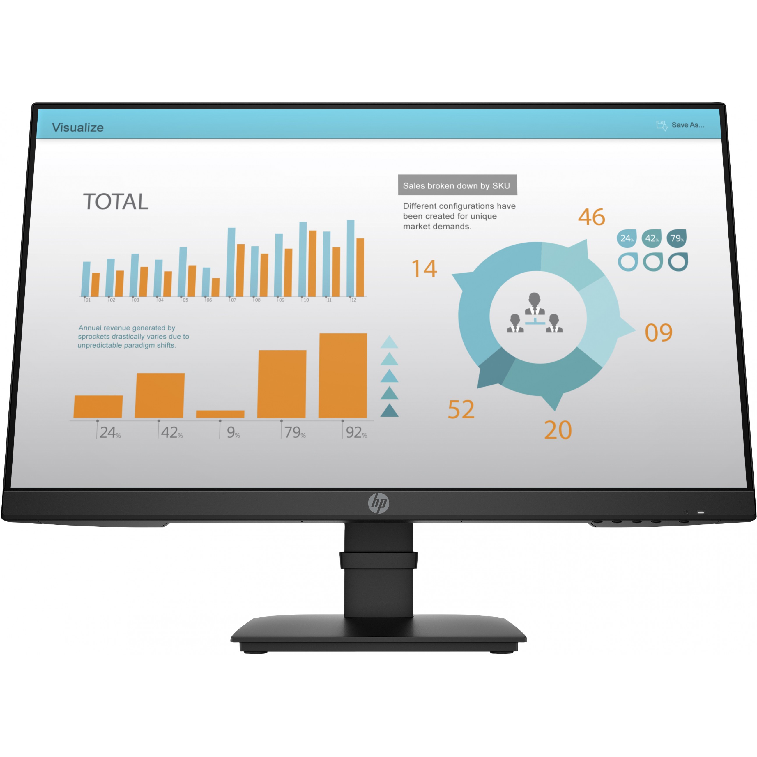 Monitor HP P24 G4 (60,5cm/23,8'', 1920x1080, 5ms, HDMI, DisplayPort, VGA, VESA)-0
