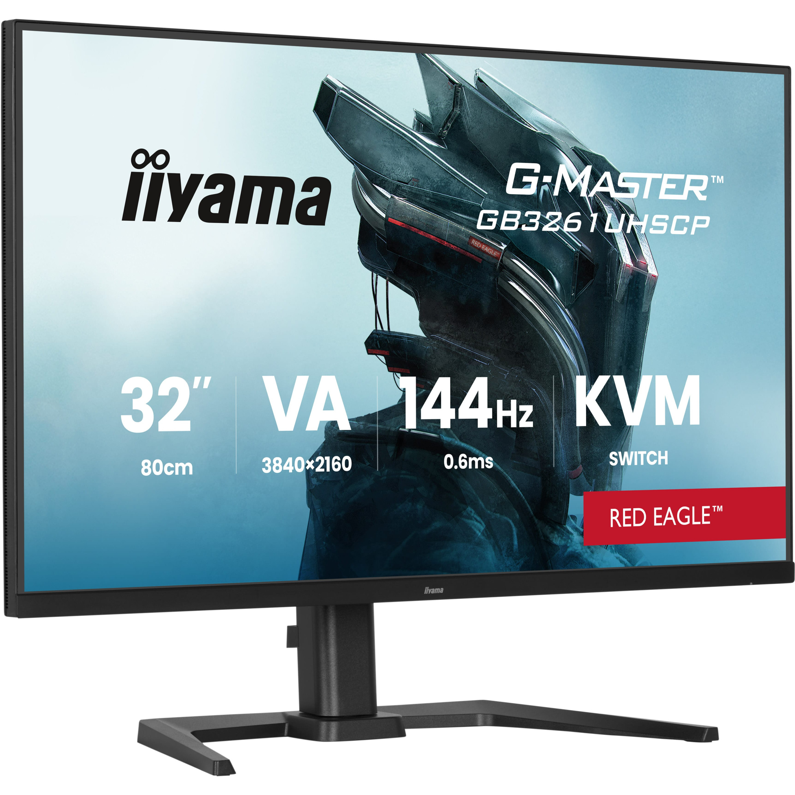 Monitor IIYAMA G-MASTER GB3261UHSCP-B1 80,0 cm/31,5" (3840x2160) 169 VA 0,6ms 144Hz HDMI 2.1×2 DisplayPort 1.4 USB-C (95W) USB-Hub VESA Speaker Crna-2