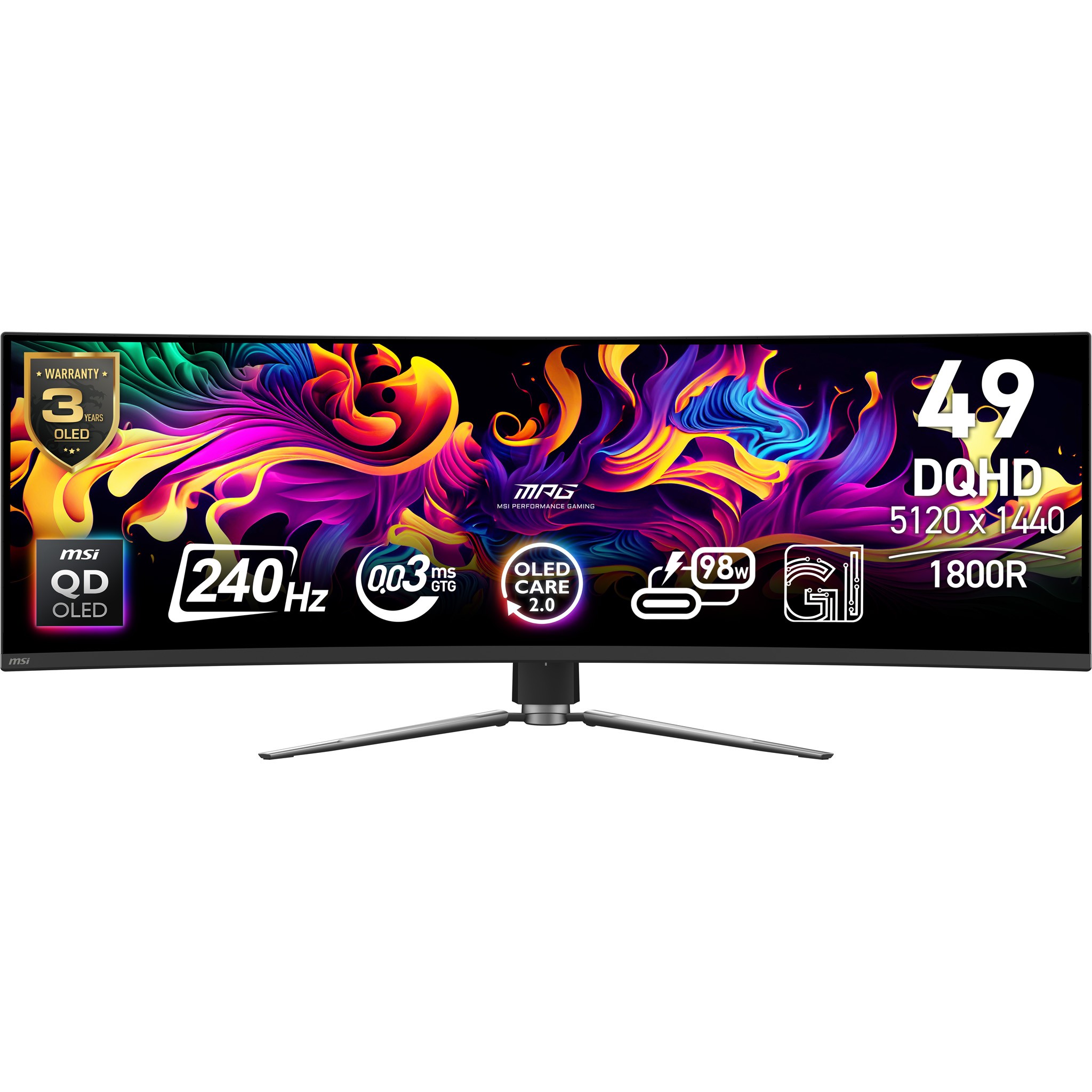 Monitor MSI MPG 491CQPXDE QD-OLED 124.5 cm (49 Zoll) DQHD Curved 240Hz-0