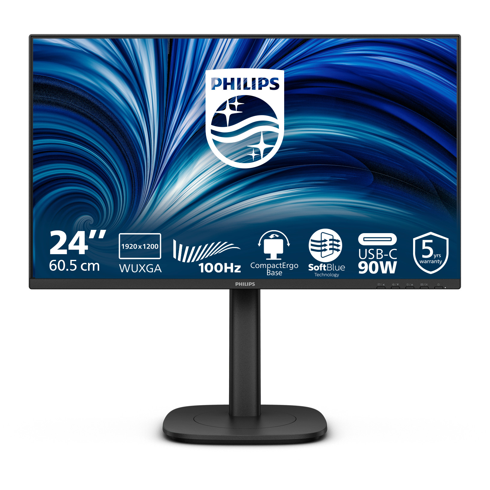 Monitor PHILIPS 24B2U3301D 24 Zoll Full HD (1920x1080, 120 Hz, 1x HDMI 1.4, 1x DP 1.4)-0
