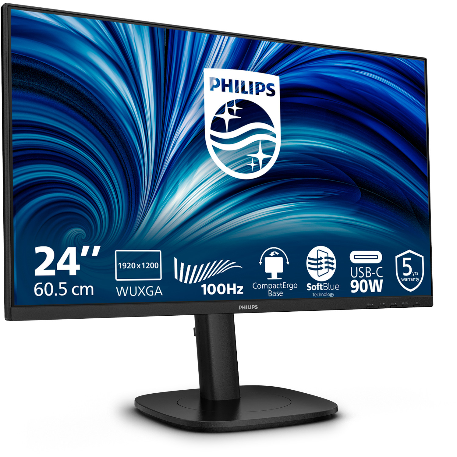 Monitor PHILIPS 24B2U3301D 24 Zoll Full HD (1920x1080, 120 Hz, 1x HDMI 1.4, 1x DP 1.4)-1