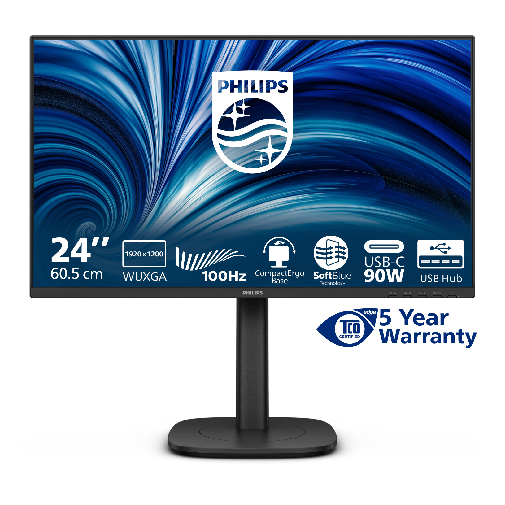Monitor PHILIPS 24B2U3301D 24 Zoll Full HD (1920x1080, 120 Hz, 1x HDMI 1.4, 1x DP 1.4)-6