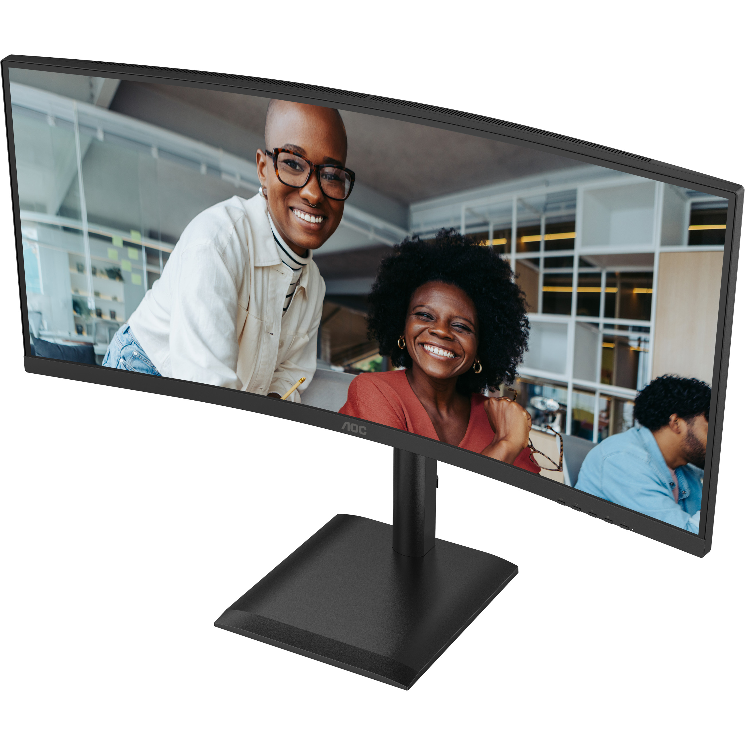 Monitor AOC CU34E4CV 34" (3440x1440, 100Hz, VA, 1ms, 2xHDMI, DP, USB-C, zakrivljen)-2