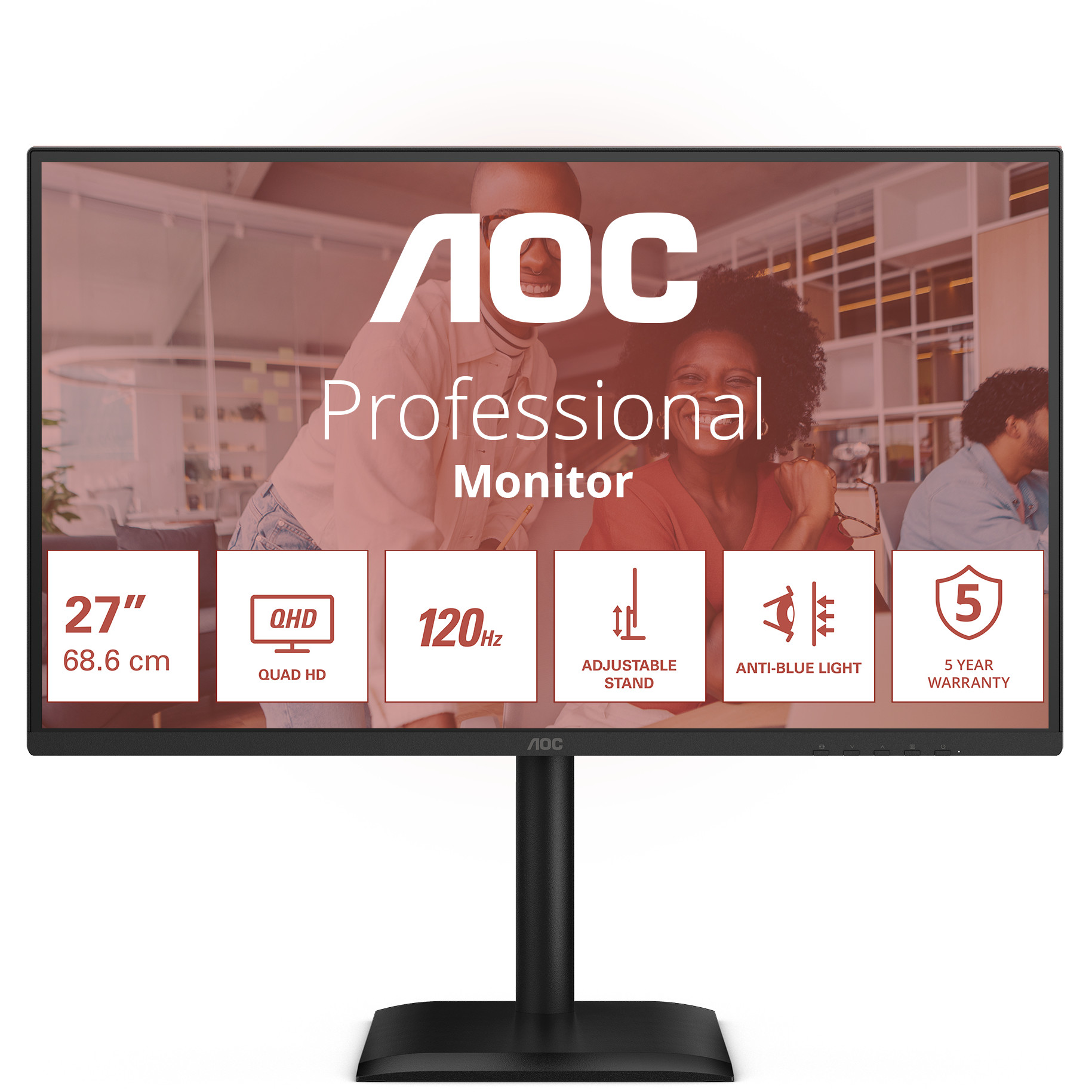 Monitor AOC Q27E4CV 68,6cm (27") 1609 HDMI+DP+USB-C Lift black