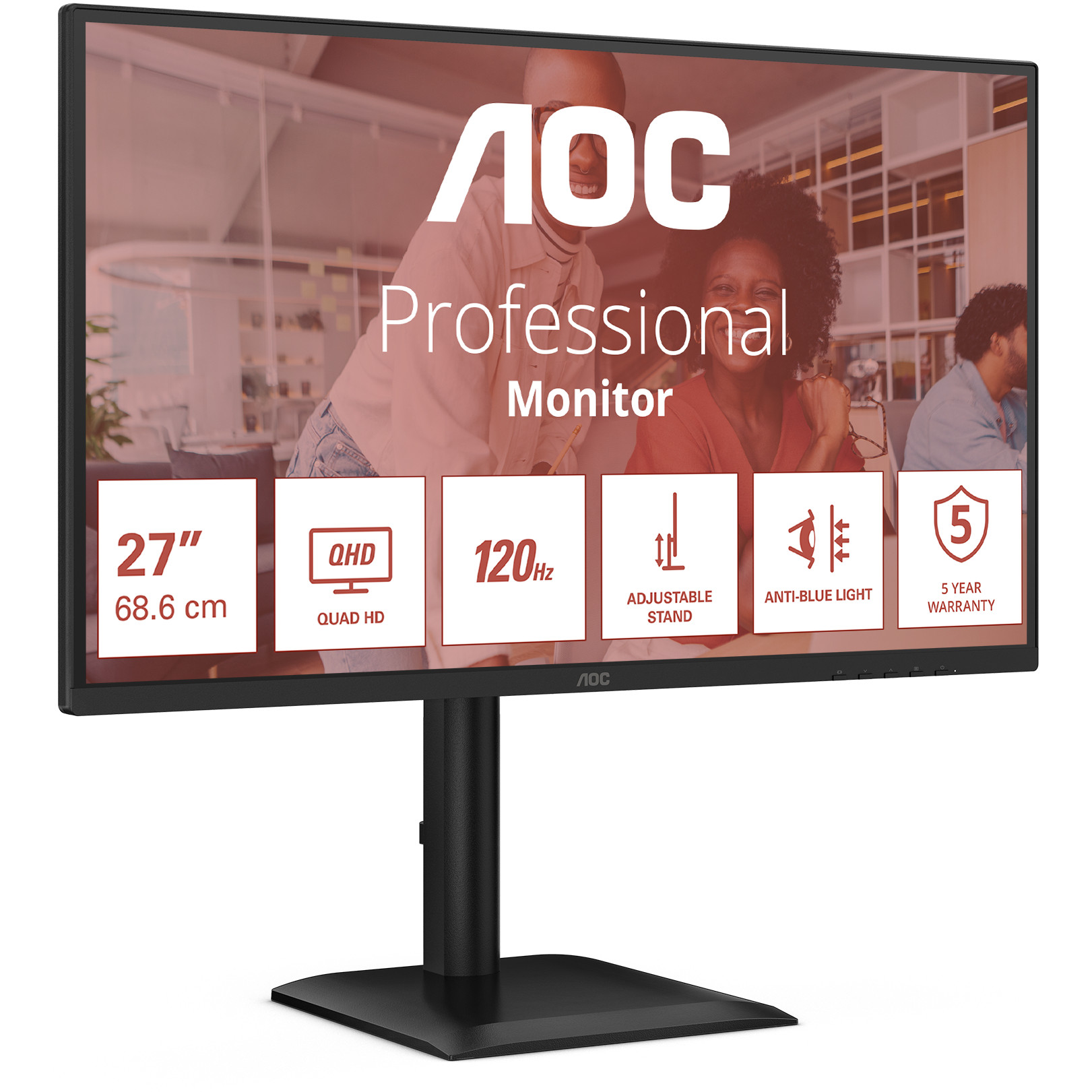 Monitor AOC Q27E4CV 68,6cm (27") 1609 HDMI+DP+USB-C Lift black-16