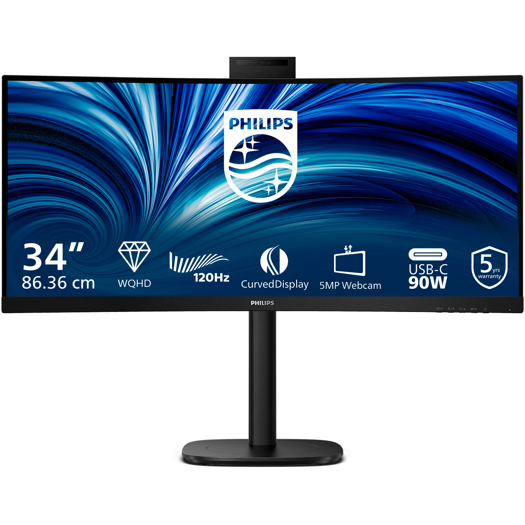 Monitor PHILIPS 34B2U3600CH 34,0" (3440x1440, 219, 2xHDMI, DP, USB-C)-0