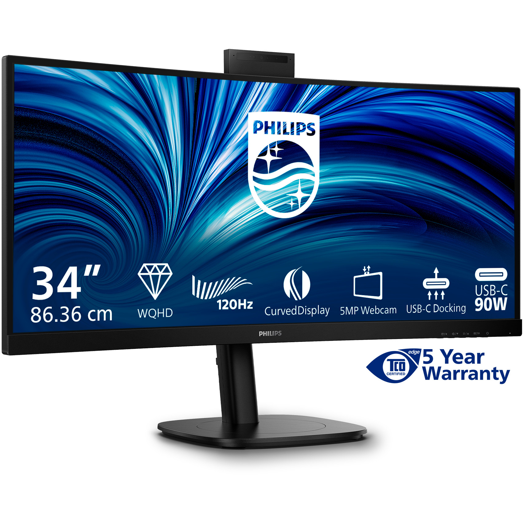 Monitor PHILIPS 34B2U3600CH 34,0" (3440x1440, 219, 2xHDMI, DP, USB-C)-6