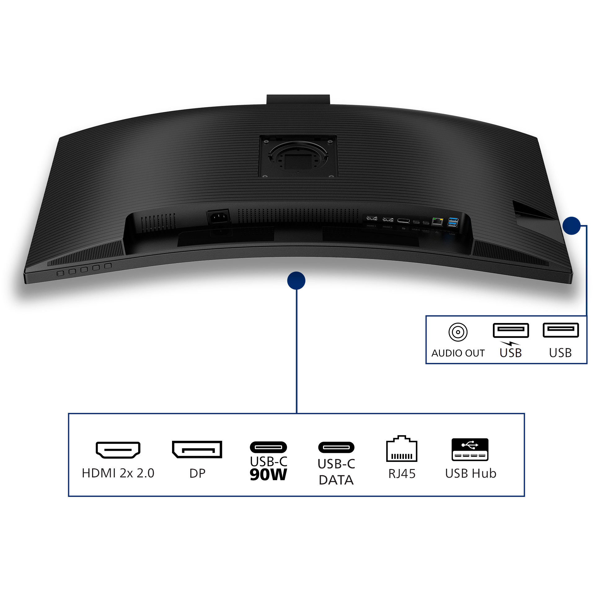 Monitor PHILIPS 34B2U3600CH 34,0" (3440x1440, 219, 2xHDMI, DP, USB-C)-8
