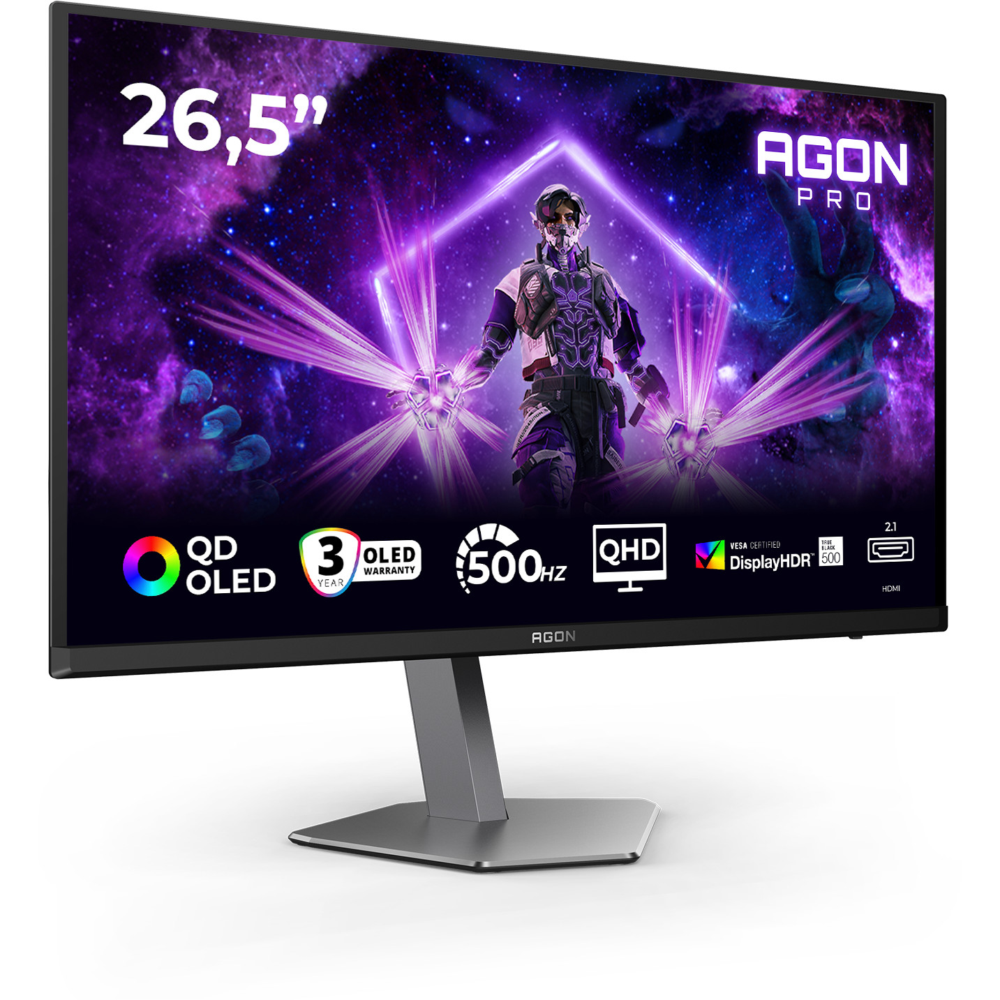 Monitor AOC AGON PRO AG276QKD2 (27" 2560x1440, 165Hz, IPS, 1ms, FreeSync, HDR, DisplayPort, HDMI)-1