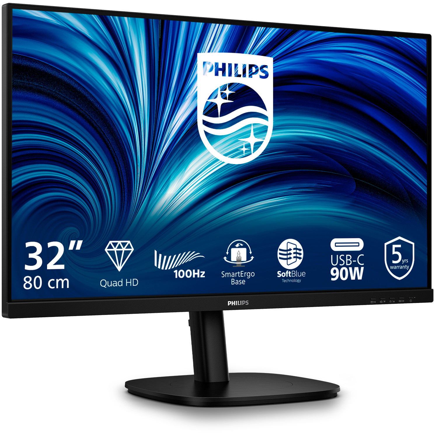 Monitor PHILIPS 32B2U3601/00 (32" 4K UHD, 3840x2160, IPS, 60Hz, 4ms, USB-C, HDMI, DisplayPort)-6