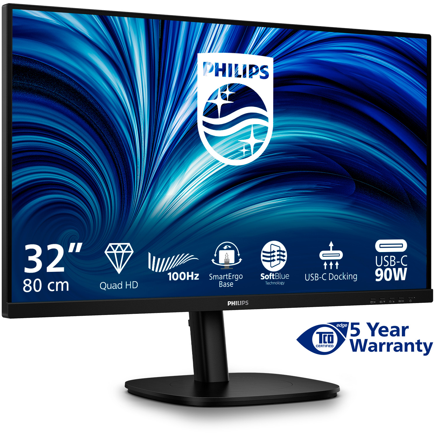 Monitor PHILIPS 32B2U3601/00 (32" 4K UHD, 3840x2160, IPS, 60Hz, 4ms, USB-C, HDMI, DisplayPort)-7