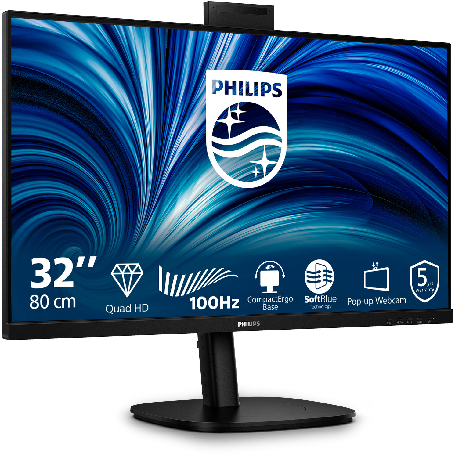 Monitor PHILIPS B-Line BLine 32B2U3601H 00 (32 inča, 2560x1440, IPS, 75Hz, USB-C, HDMI, DisplayPort)-1