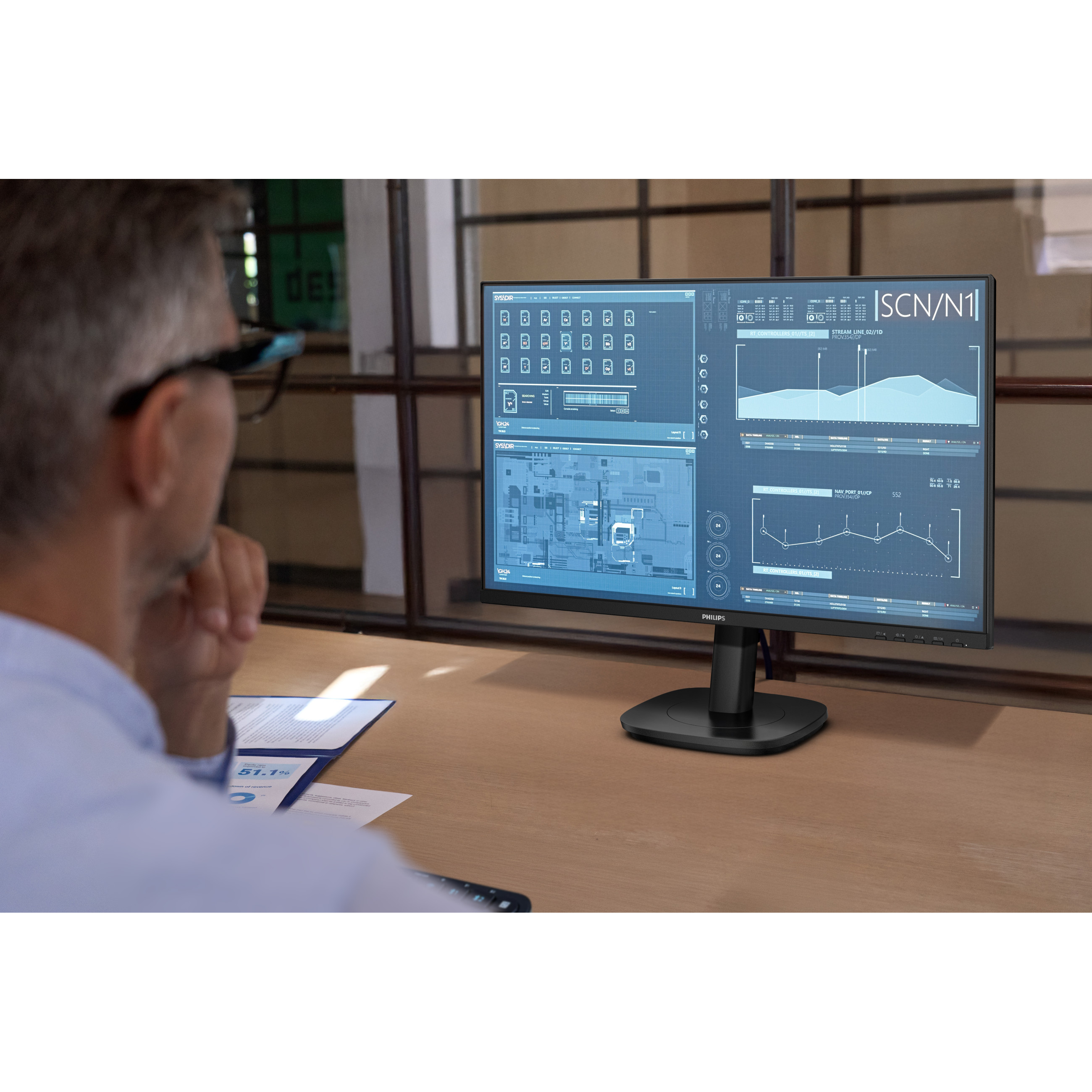 Monitor PHILIPS 27B2U3601 68.5cm (27.0") 1609 HDMI DP USB-C IPS-5