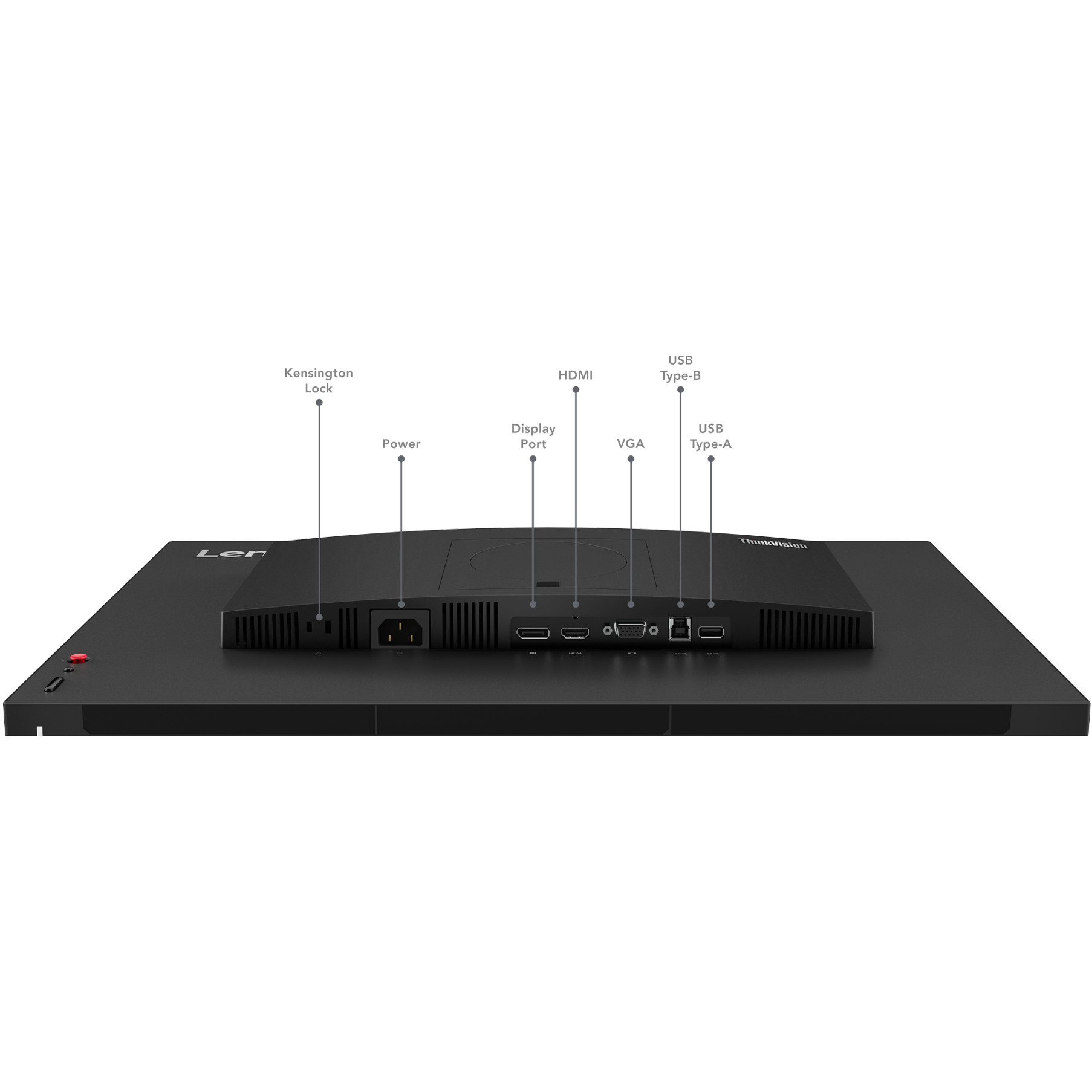 Monitor LENOVO ThinkVision T24d-30 61cm/24" (1920x1200) FHD IPS 4ms 100Hz HDMI VGA DP Speaker Pivot Crna-2