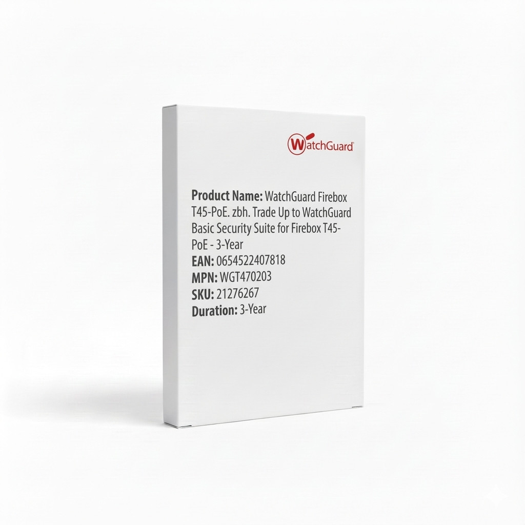 Firewall WatchGuard Firebox T45-PoE - Trade Up to WatchGuard Basic sigurnosna Suite for Firebox T45-PoE - 3-Year-0