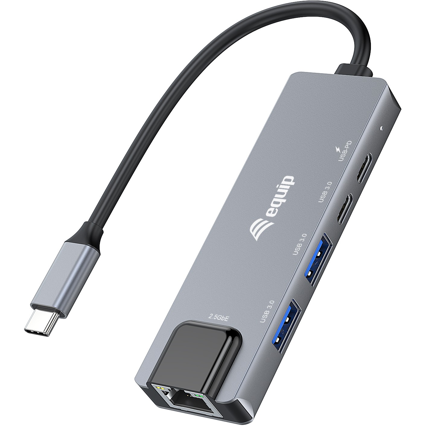 Adapter EQUIP USB-C -> RJ45 10/100/1000/2500 Mbps + USB 3.2-0