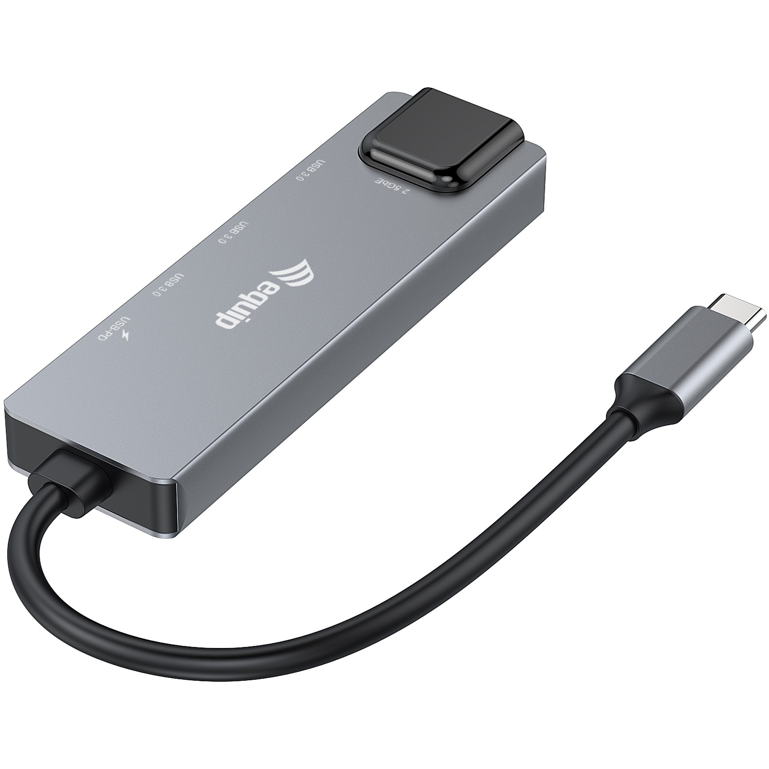 Adapter EQUIP USB-C -> RJ45 10/100/1000/2500 Mbps + USB 3.2-1