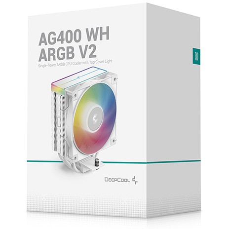 Hladnjak za procesor DEEPCOOL AG400 White ARGB V2 (120mm, LGA1700/AM5)-5