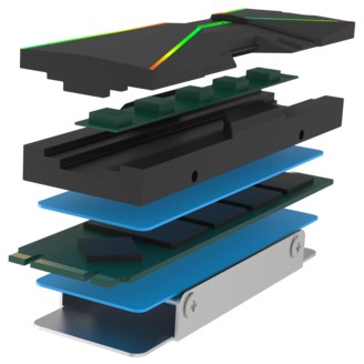 Hladnjak XILENCE Performance A+ M2SSD Kühler ARGB (XC401)-3