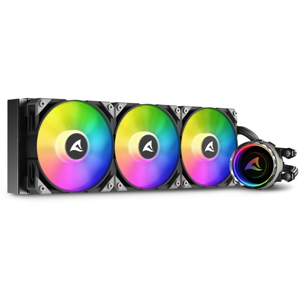 Hladnjak SHARKOON Wasserkühlung S90 RGB 3 Lüfter 360mm crna boja