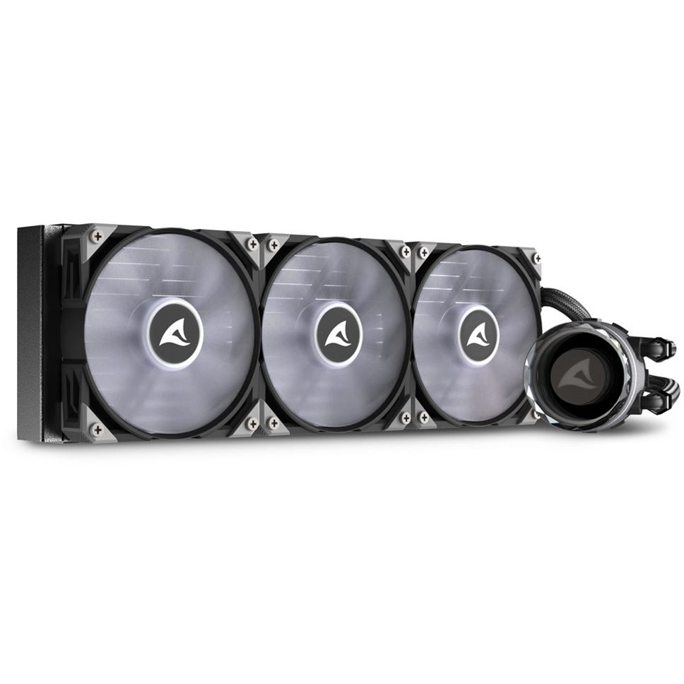 Hladnjak SHARKOON Wasserkühlung S90 RGB 3 Lüfter 360mm crna boja-1