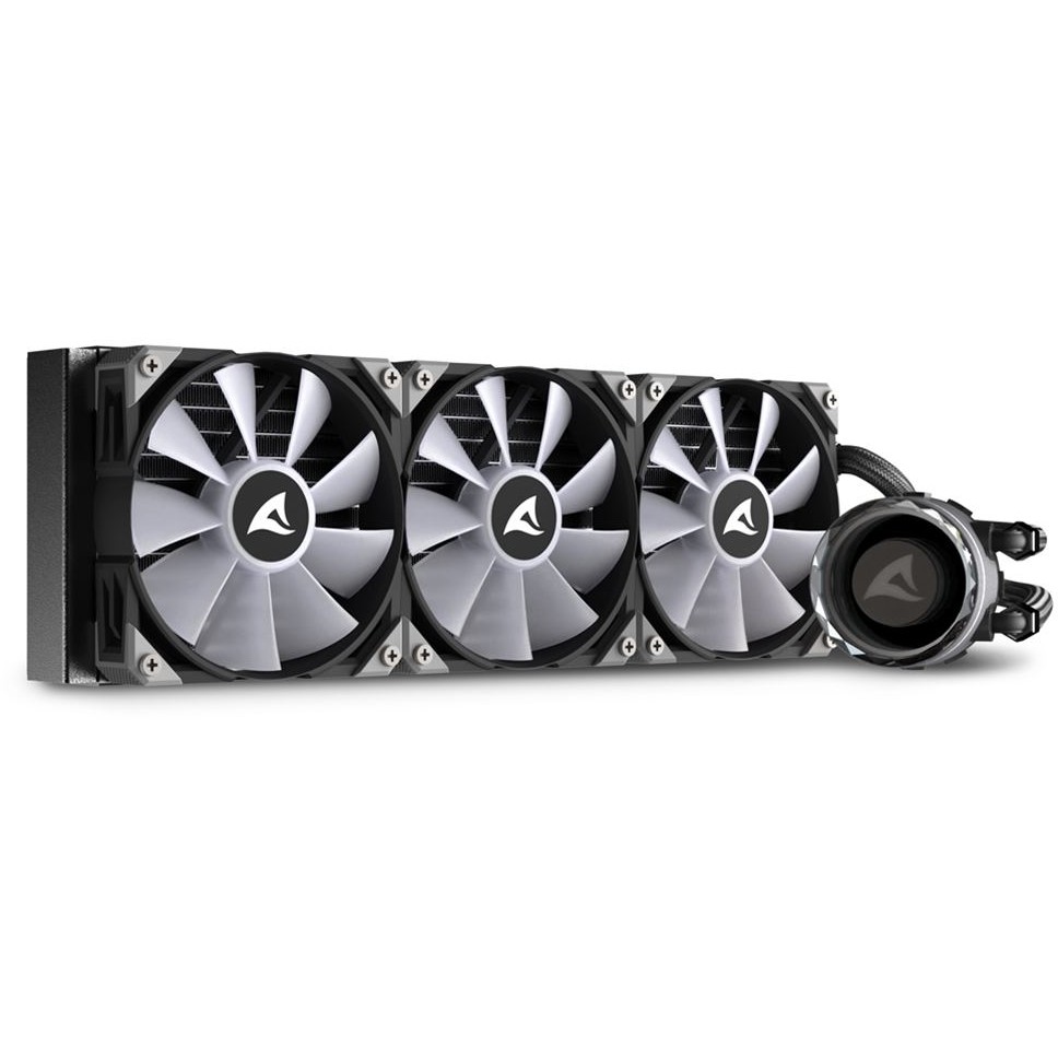Hladnjak SHARKOON Wasserkühlung S90 RGB 3 Lüfter 360mm crna boja-7