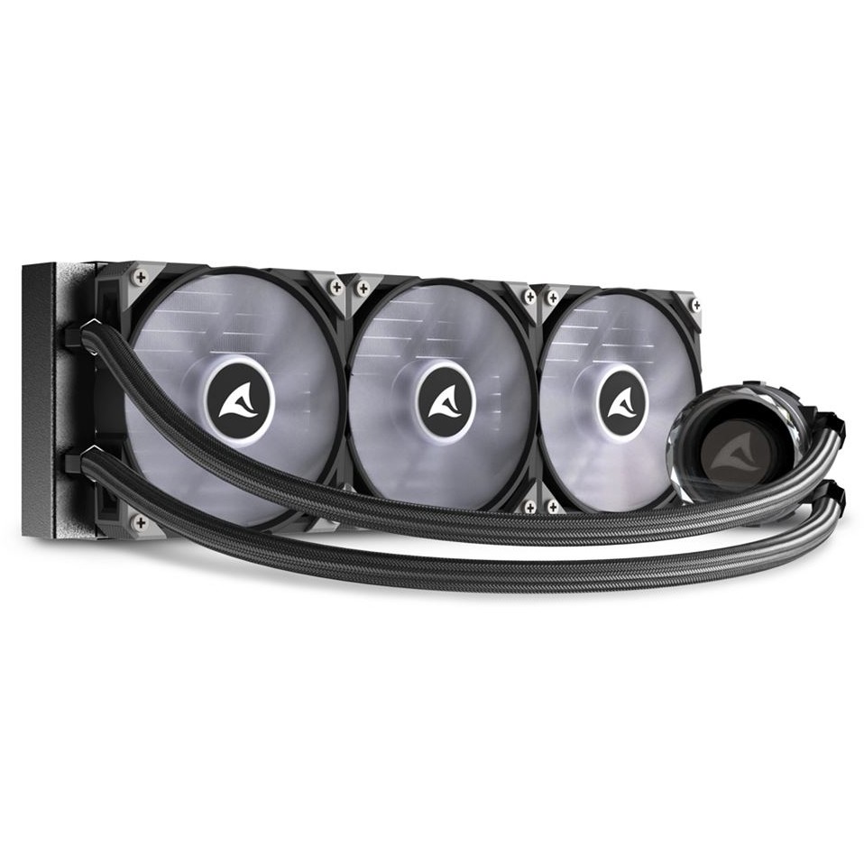 Hladnjak SHARKOON Wasserkühlung S90 RGB 3 Lüfter 360mm crna boja-9