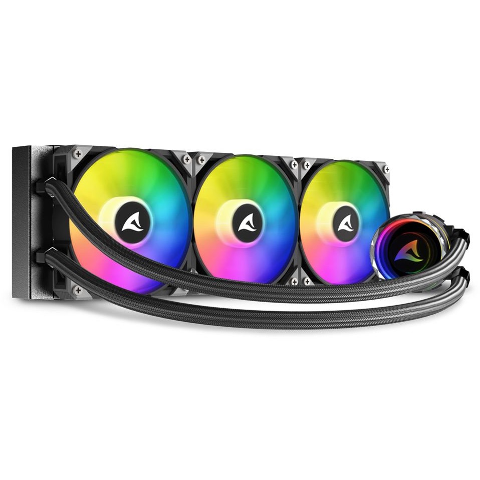 Hladnjak SHARKOON Wasserkühlung S90 RGB 3 Lüfter 360mm crna boja-10