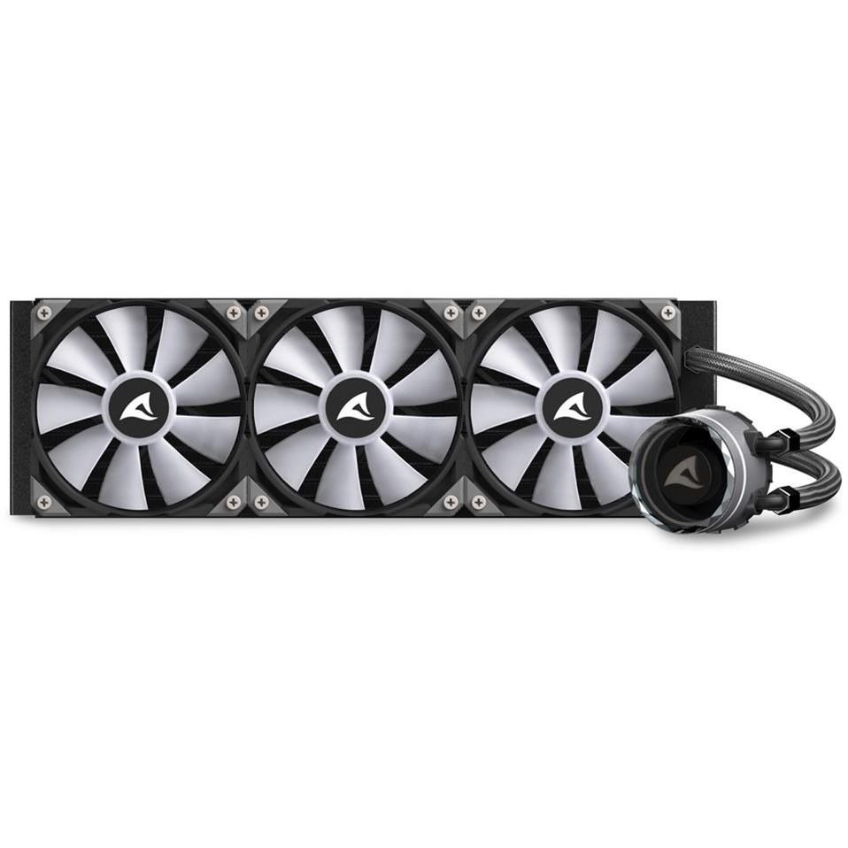 Hladnjak SHARKOON Wasserkühlung S90 RGB 3 Lüfter 360mm crna boja-11